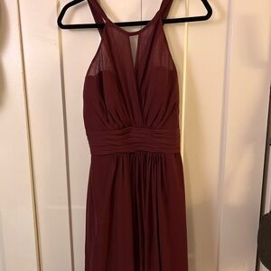 B2 by Jasmine Deep Red/Burgundy Bridesmaid Dress
